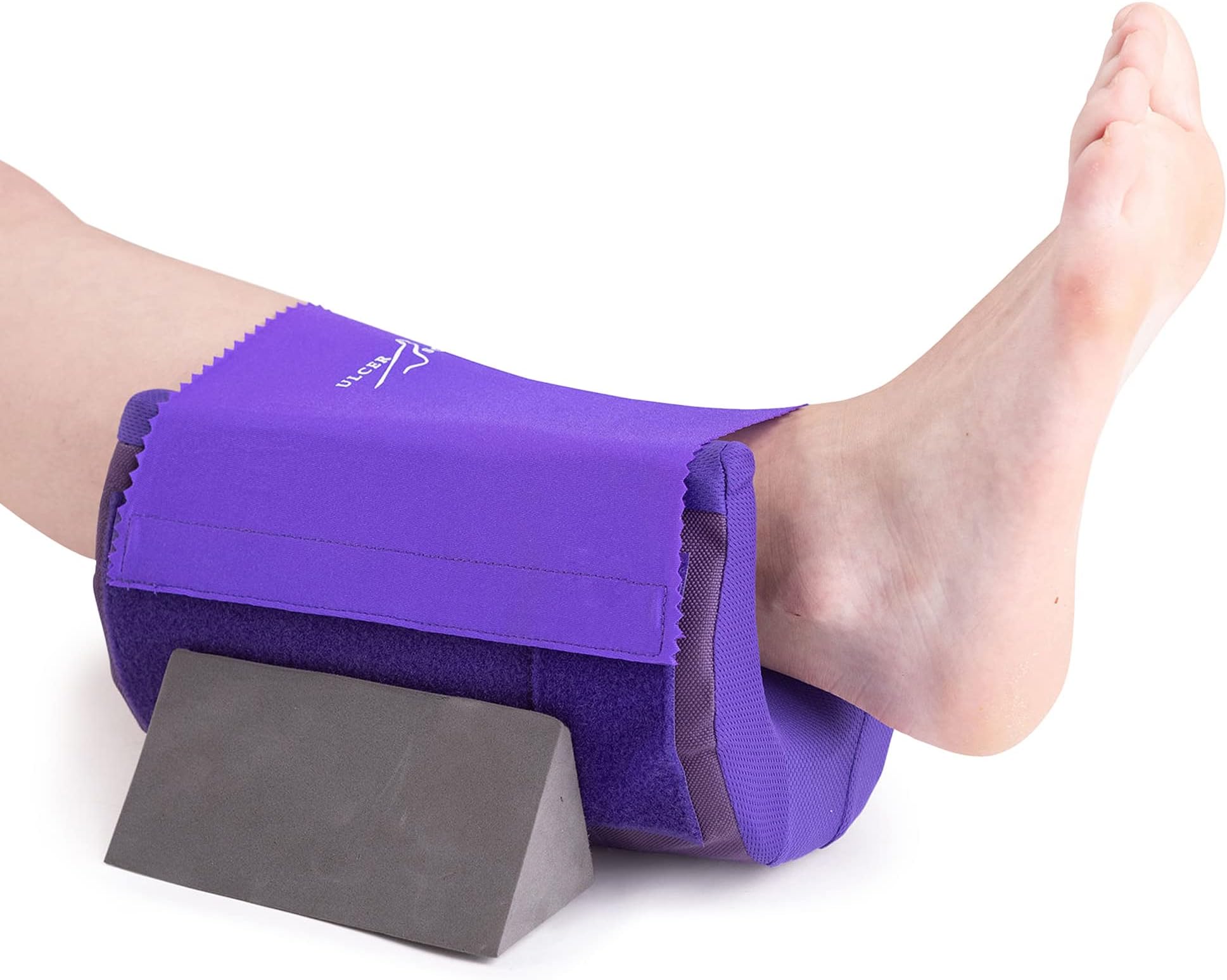 Ulcer Solutions Heel Keeper – Physician-Designed Heel Protector for Pressure Ulcers, Breathable Offloading Cushion for Wound Care, No-Strap Heel Boot for Elderly or Diabetic Use, Easy-Clean Support, Standard Size 7-10.5 Inches