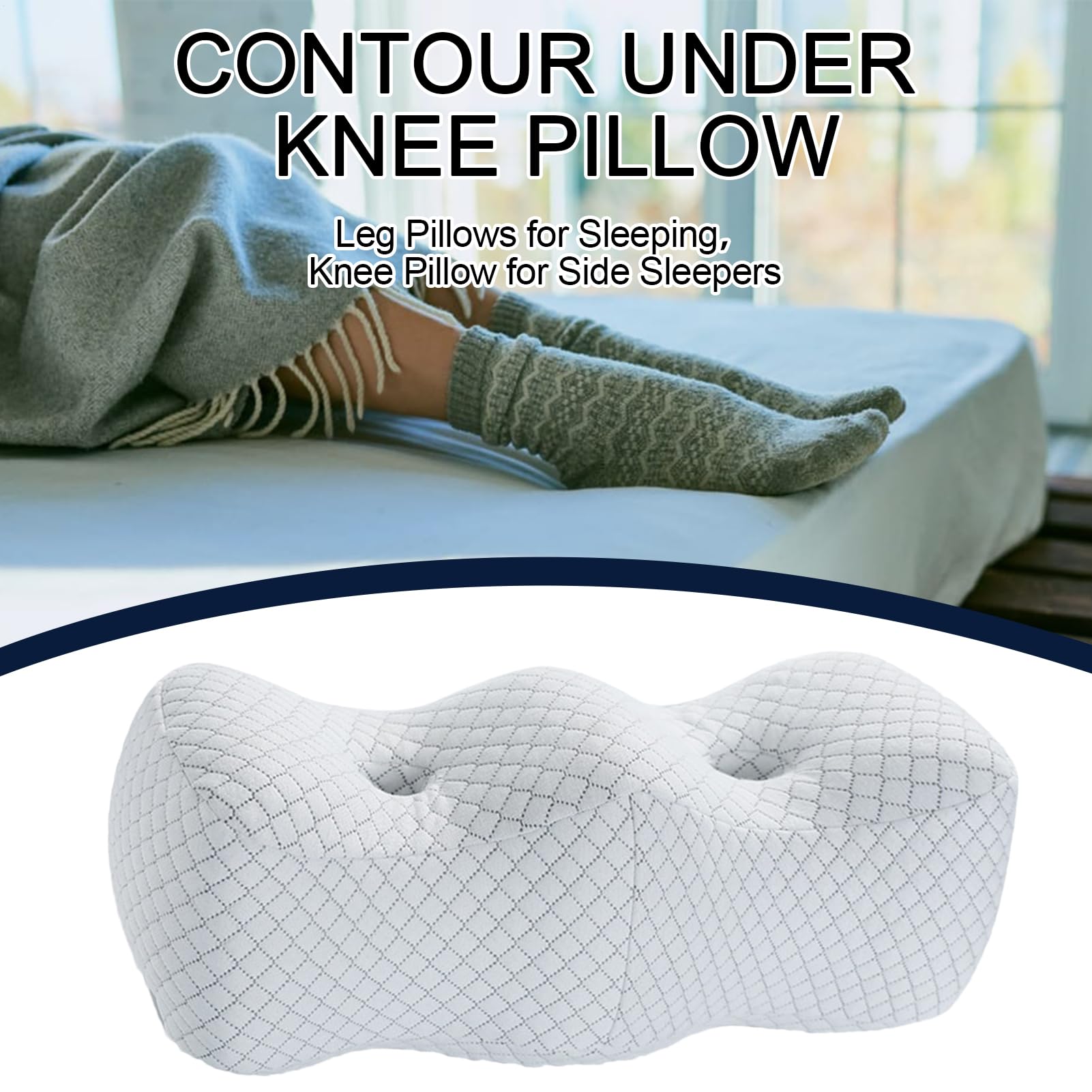 Generisch Almohada para piernas con memoria de 55 x 23 x 21 cm