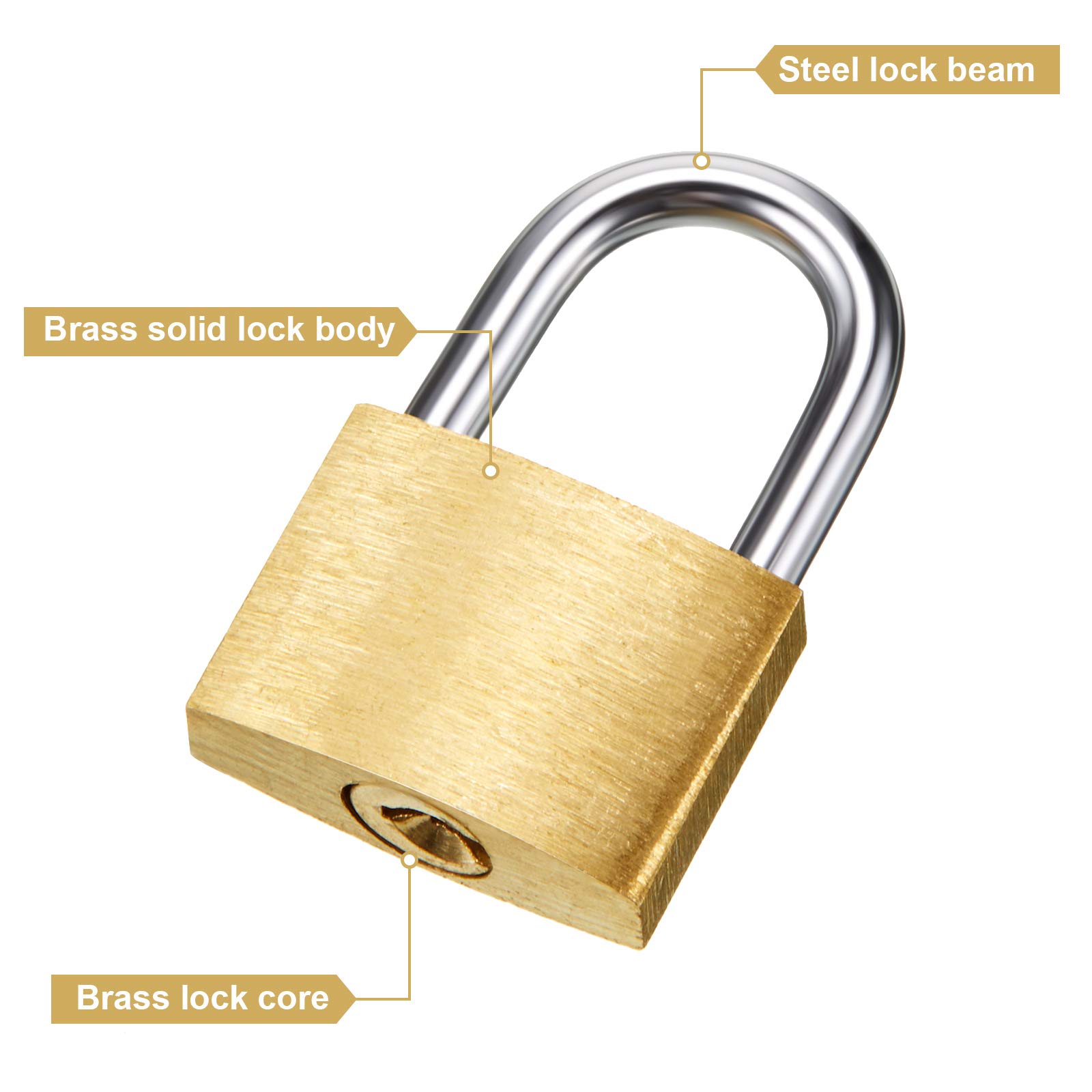 Lot de 24 mini cadenas avec 3 clés pour bagages, sac à dos, serrure de casier de gym, serrure de valise, jeu de salle de classe et plus