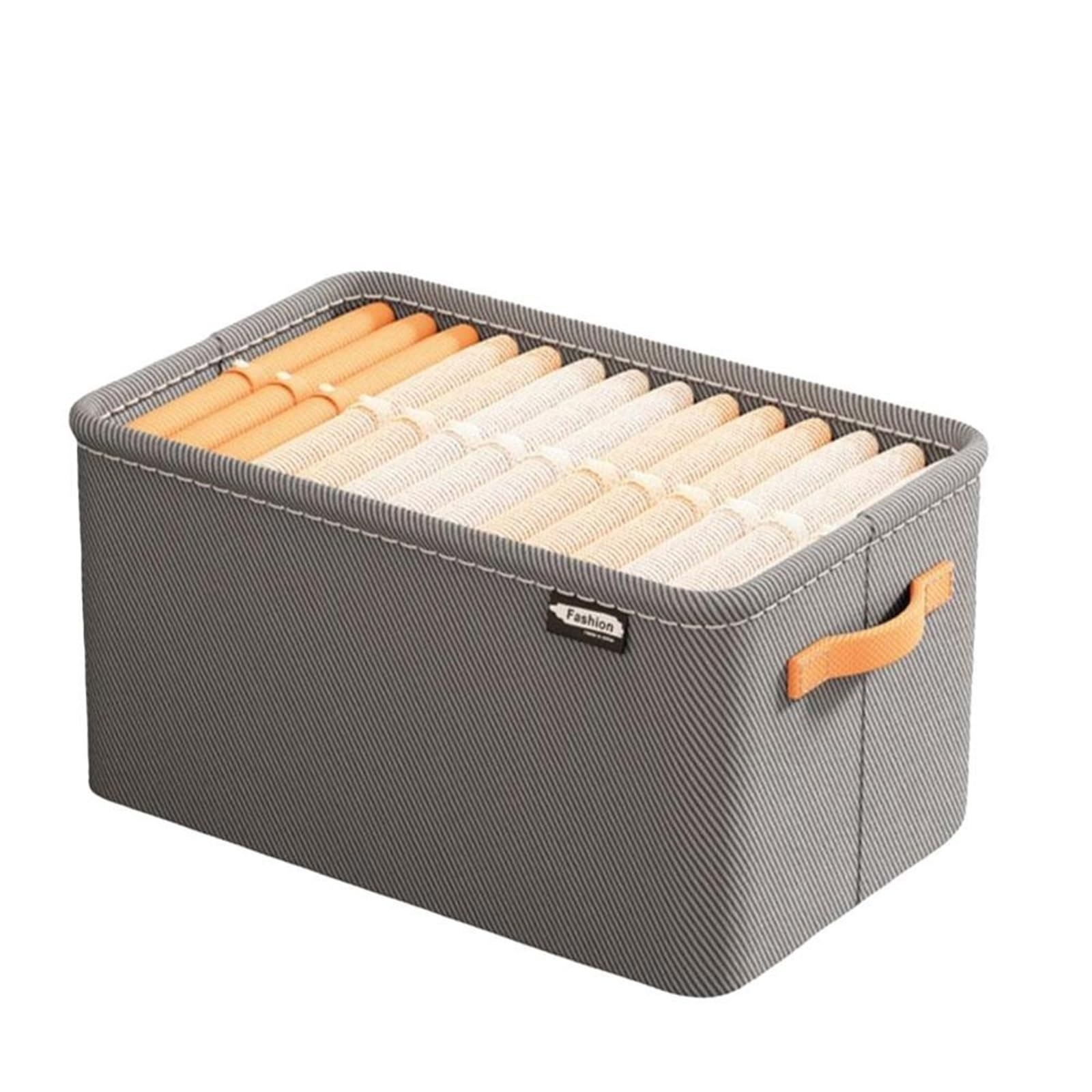 EWUHYFP Storage Boxes Fabric Clothes Storage Basket Foldable Wardrobe Organizer Box With Handles For Jeans, Underwear, Socks & Toys(Color2 M)