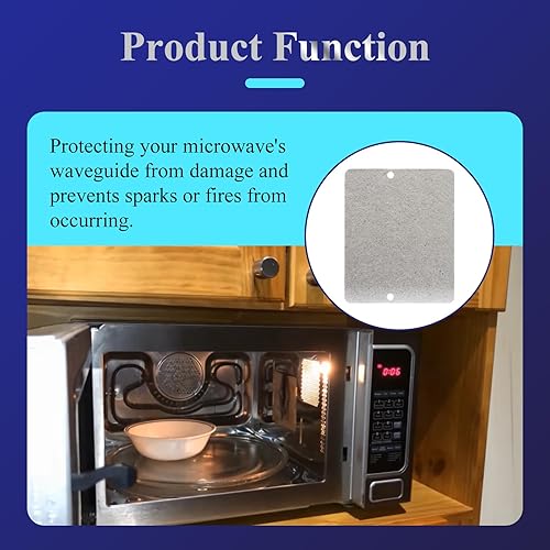 Miniatura 7 de Ctuoptuo WB34X21271 y 3026729 - Cubierta de mica para microondas WaveGuide de repuesto de 3-38 x 4-18 pulgadas, compatible con GE General Electric