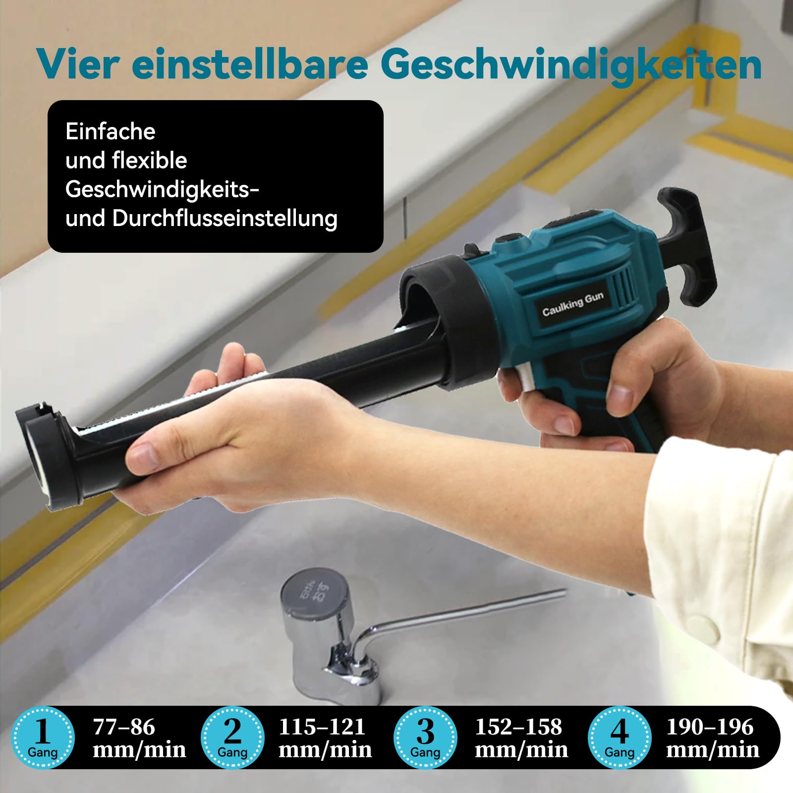 Akku-Kartuschenpresse für Makita 18V – 4 Geschwindigkeiten