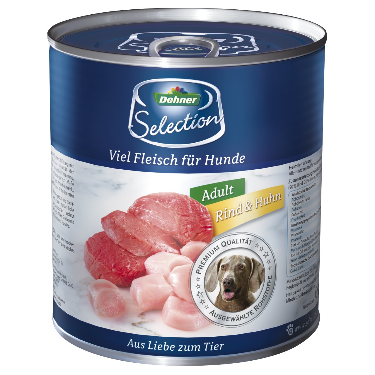 Cibo Umido Per Cani DEHNER Premium Adult - Senza Cereali, Con Manzo E Selvagina - 400g O 800g - Ipoallergenico