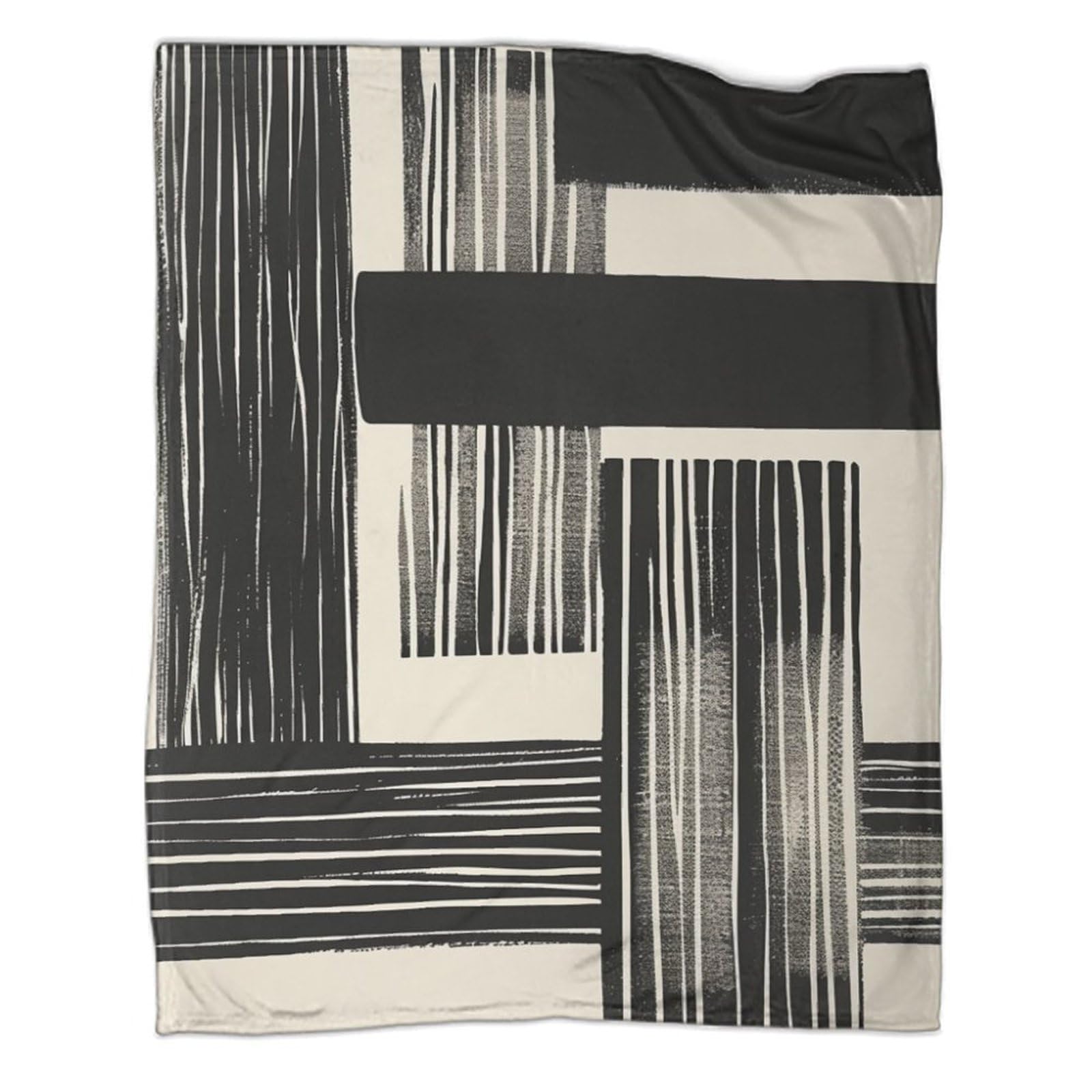 Couverture de voyage à rayures en microfibre 127x152 cm pour lit et canapé