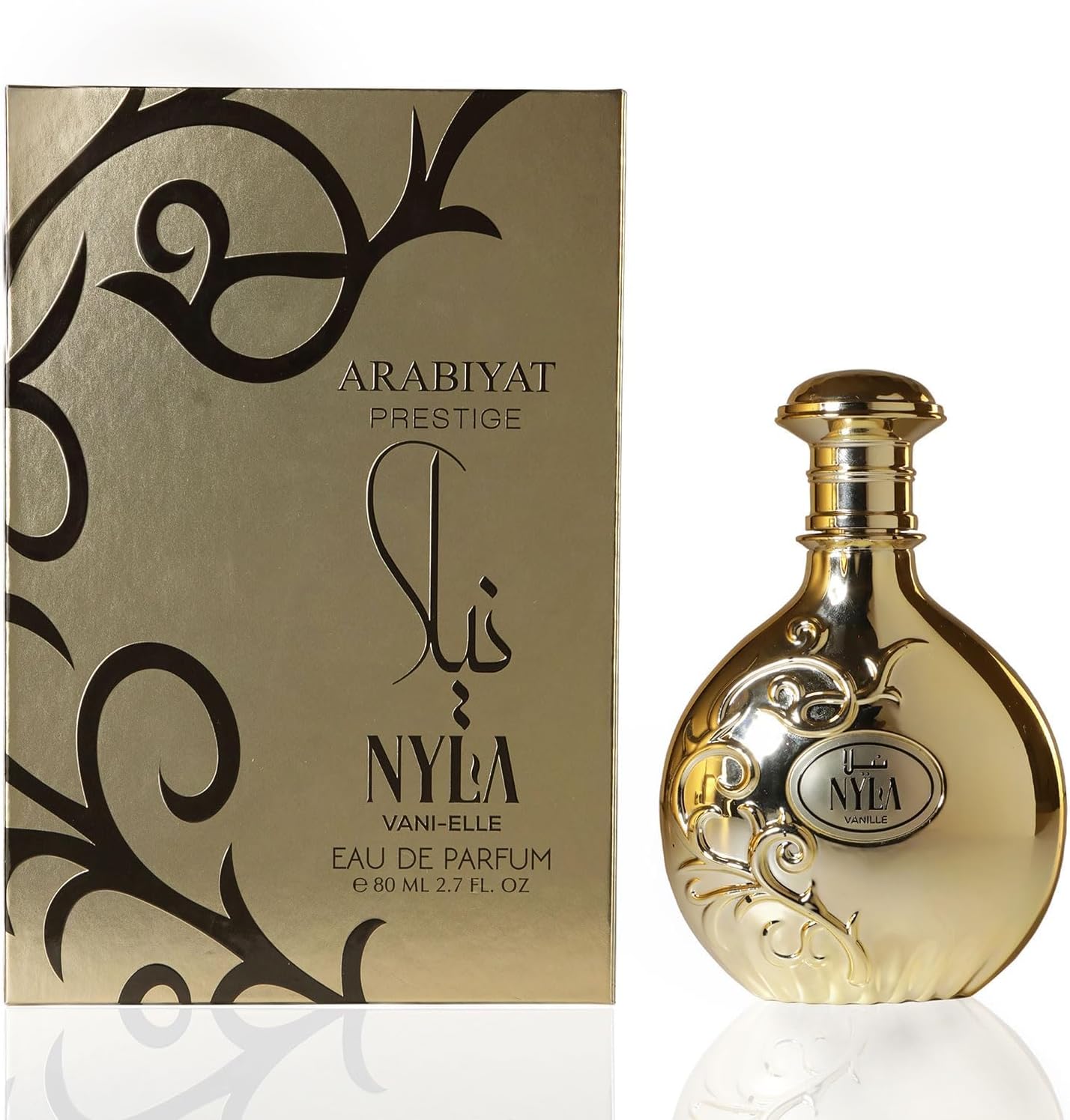 Nyla Vani Elle Eau de Parfum 80ml – Unisex Natural Spray Perfume with Jasmine & Vanilla Bean Notes for Sweet, Floral, Long-Lasting Fragrance