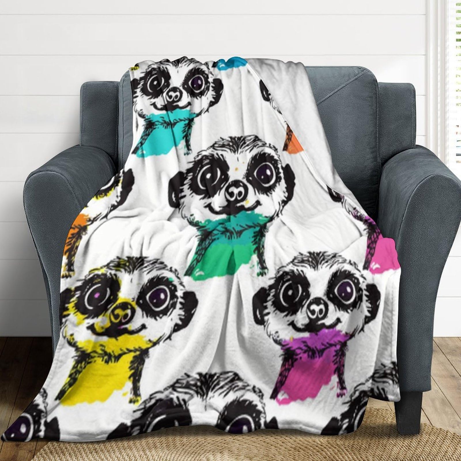Couverture moelleuse suricate plaid réconfortant pour la famille