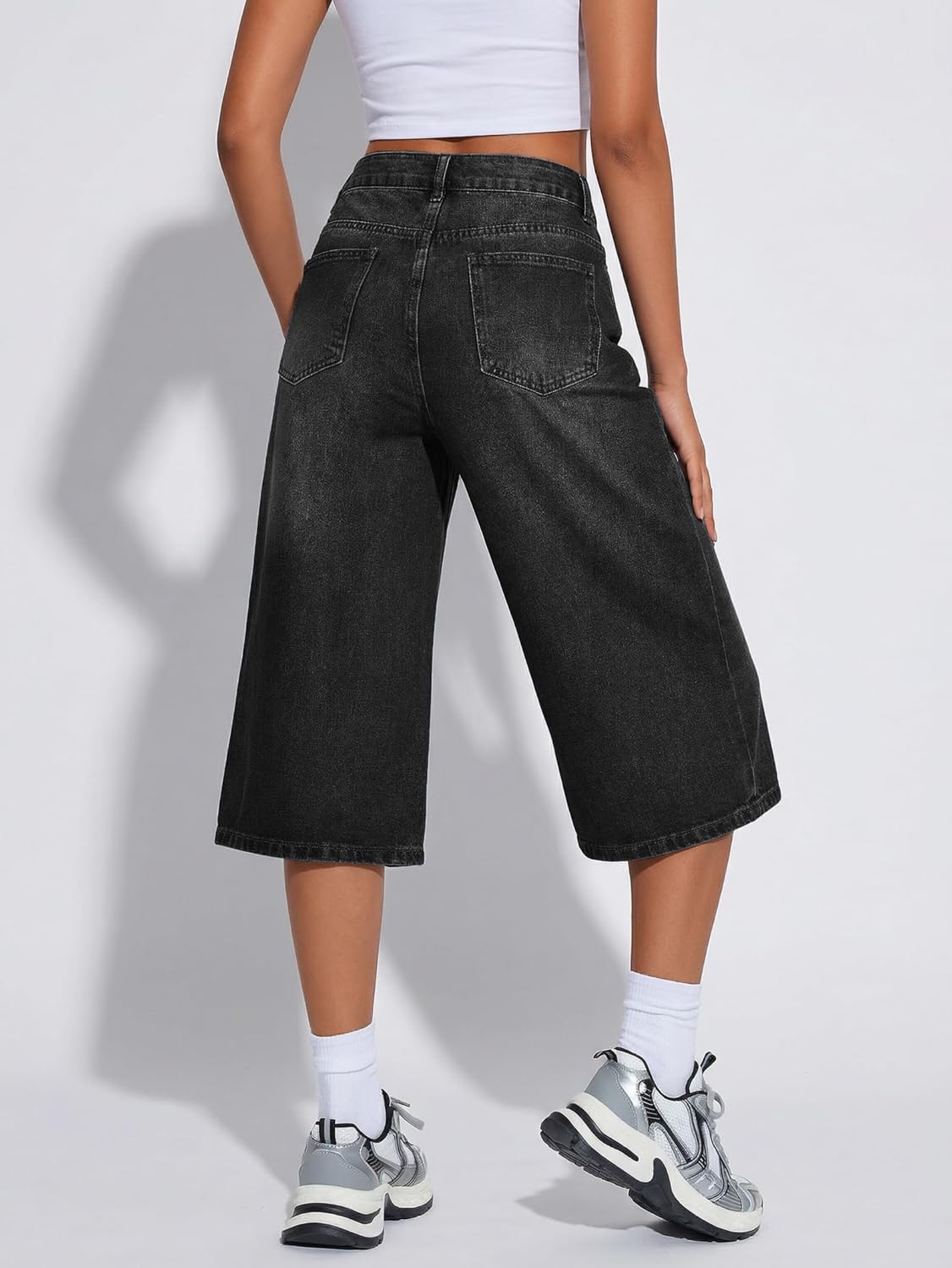 EMMIOL Women Baggy Jorts Y2k Wide Leg Denim Shorts Casual Knee Length Jean Jorts with Pockets 2026 Trendy Streetwear - Image 4