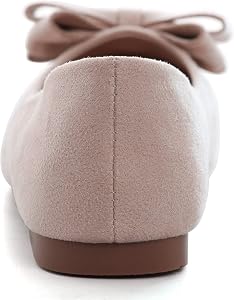 Amazon.com | JiangWei Shu Women's Square Toe Ballet Flats Bowknot