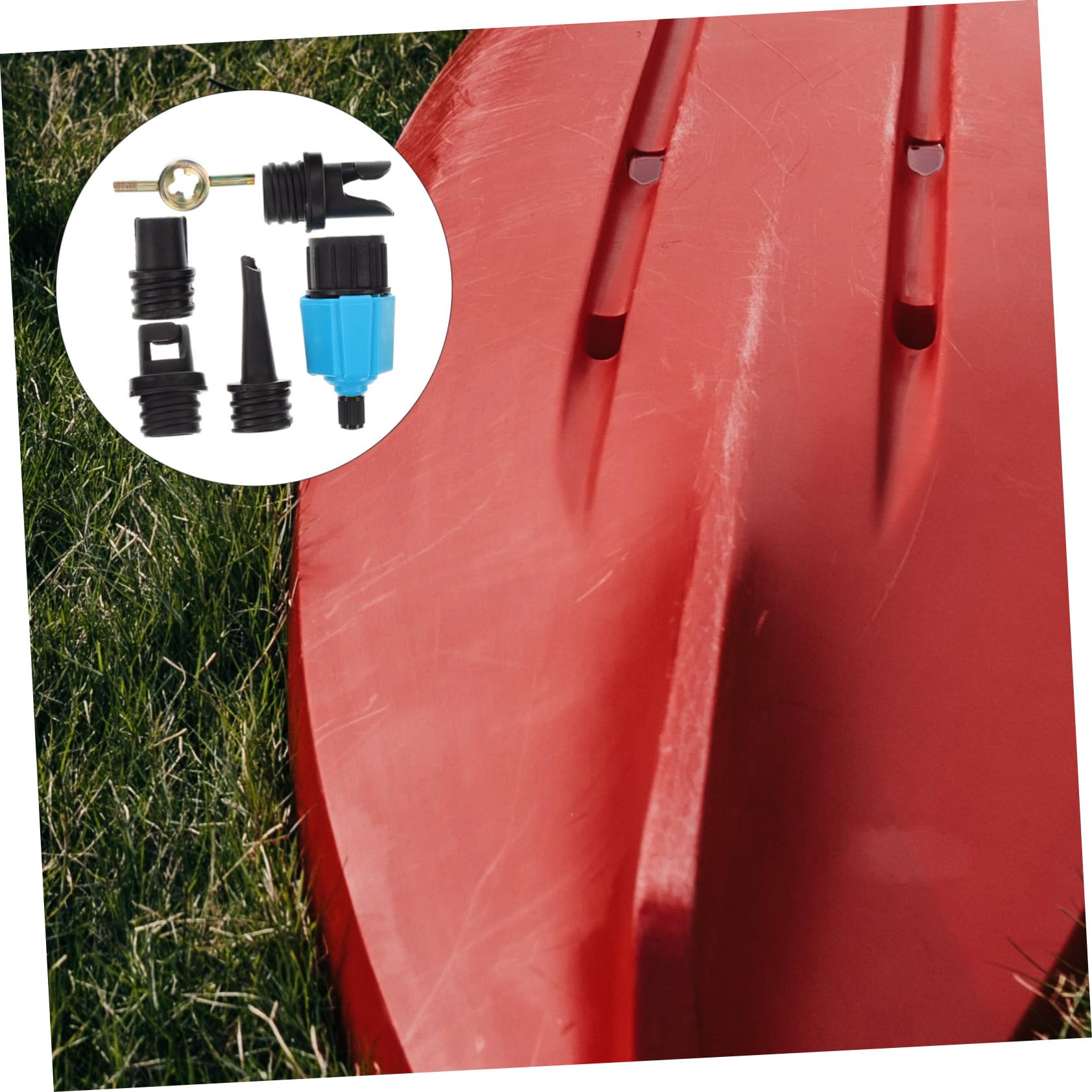 ibasenice Portable Sup Pump Adapter für Schlauchboot und Multifunktionaler Ventiladapter Strapazierfähigem Installieren Verwenden für Paddelboards und Aufblasbare Boote