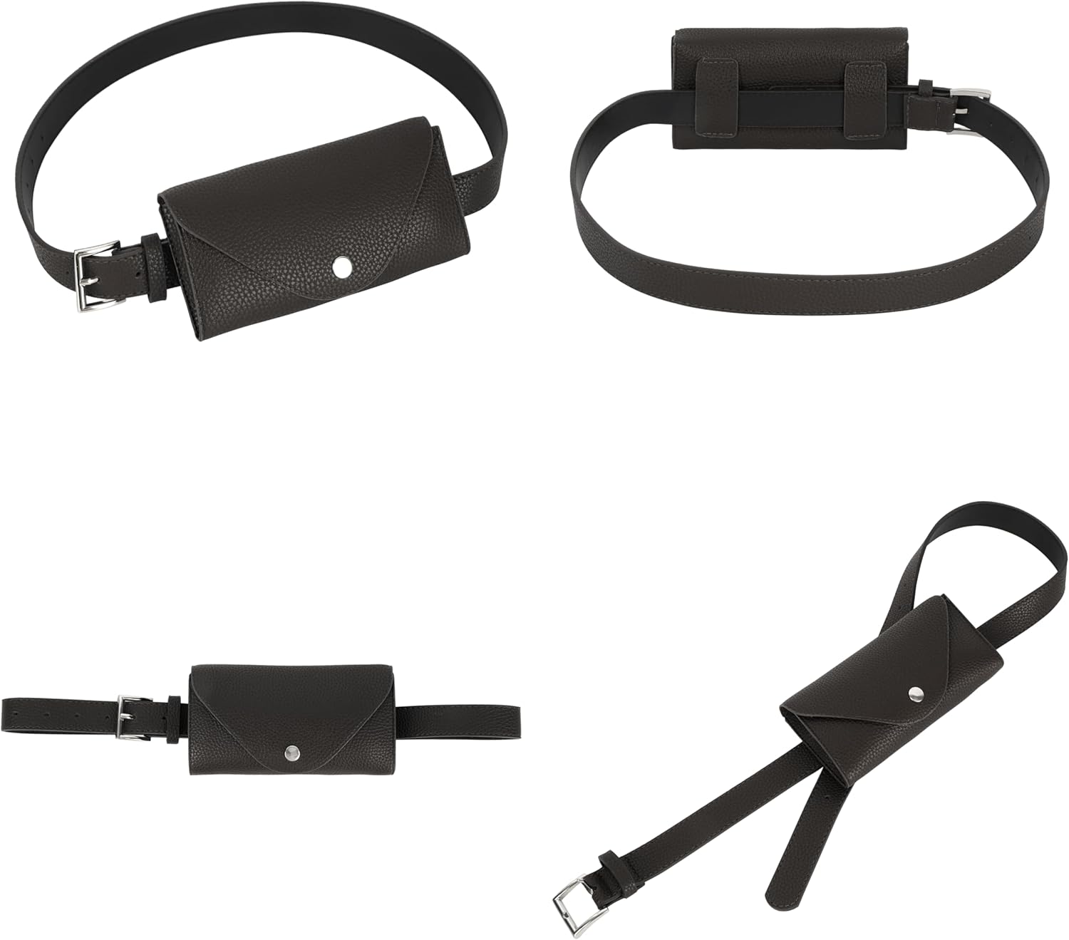 Women Mini Envelope Flap PU Leather Belt Waist Bag Handbag Clutch Cell Phone Pouch Coin Purse - Image 3