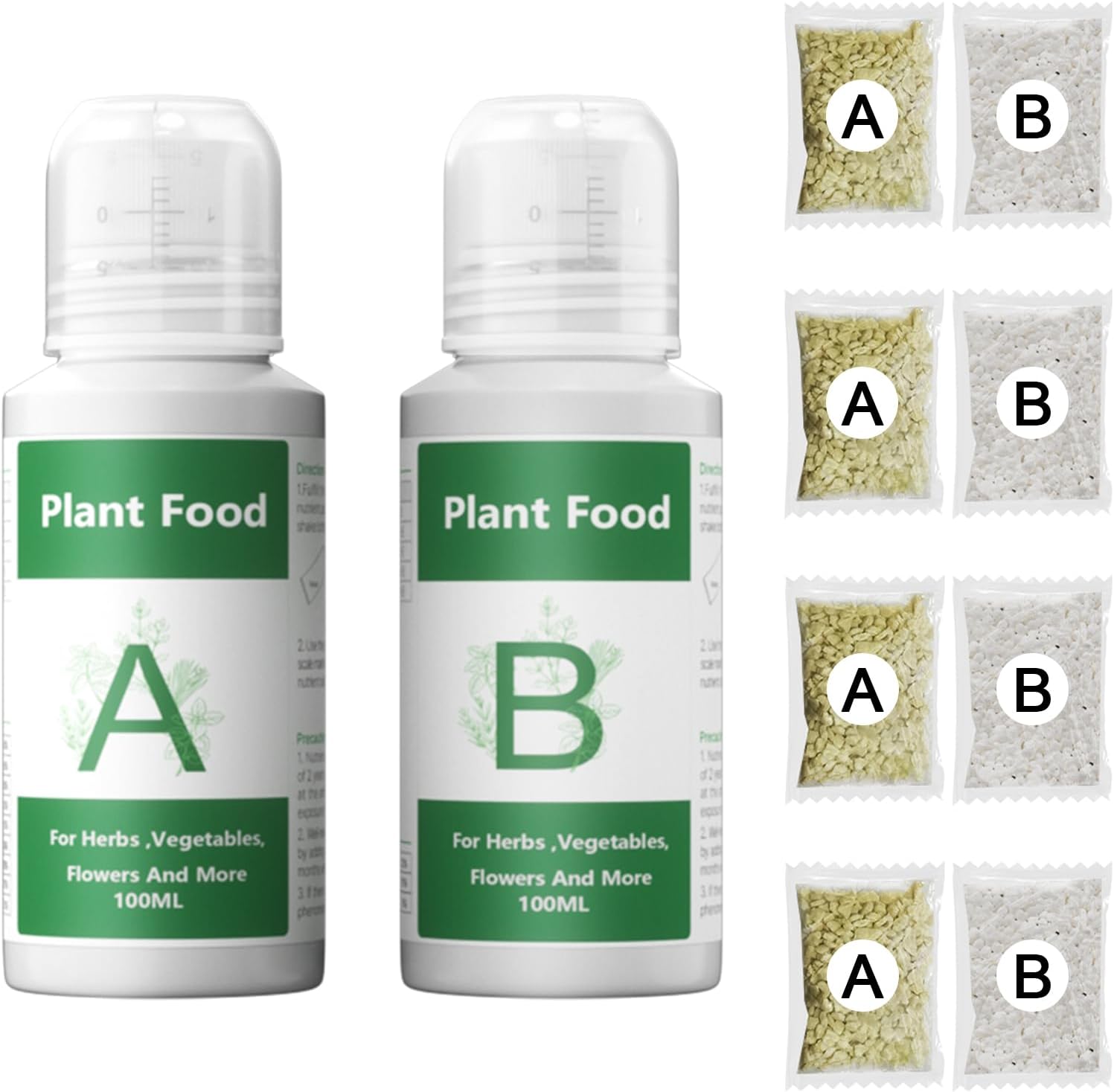 Hydroponics Nutrients (1000ml in Total), All Purpose Plant Food A & B, Hydrop...