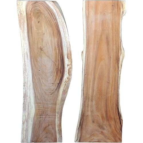 Natural Solid Wood Slab Table Top Rectangle DIY for Live Edge Coffee Table Side End Table, Epoxy Resin River Table, Wall Décor, Rustic Vintage Home Décor, Large Size 47" x 14" x 2"