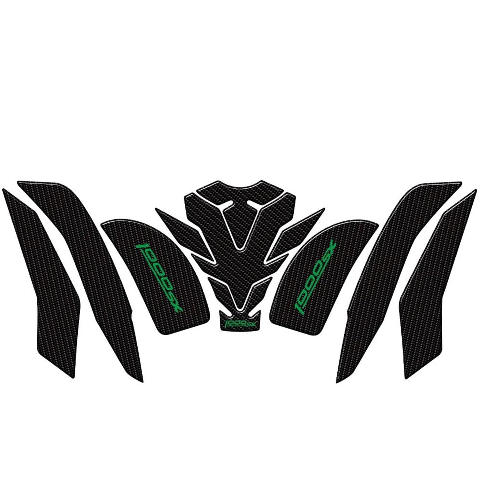 Motorcycle Fuel Tank Side Stickers Decals Fishbone Motorbike Sticker for Kawasaki for Z1000SX 2020 Tank Sticker(Color5)