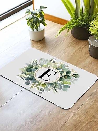 Miniatura 2 de Tapete de baño de letra E para bañera, antideslizante, de secado rápido y absorbente, tierra de diatomeas, cocina, ducha, fregadero, lavable,