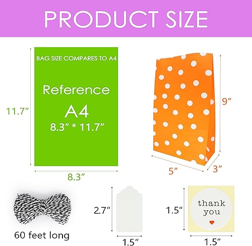 Miniatura 3 de SMINTINE Paquete de 30 bolsas de regalo azules con calcomanías de agradecimiento, etiquetas de papel, cuerda de algodón azul para panaderos, 5 x 3 x