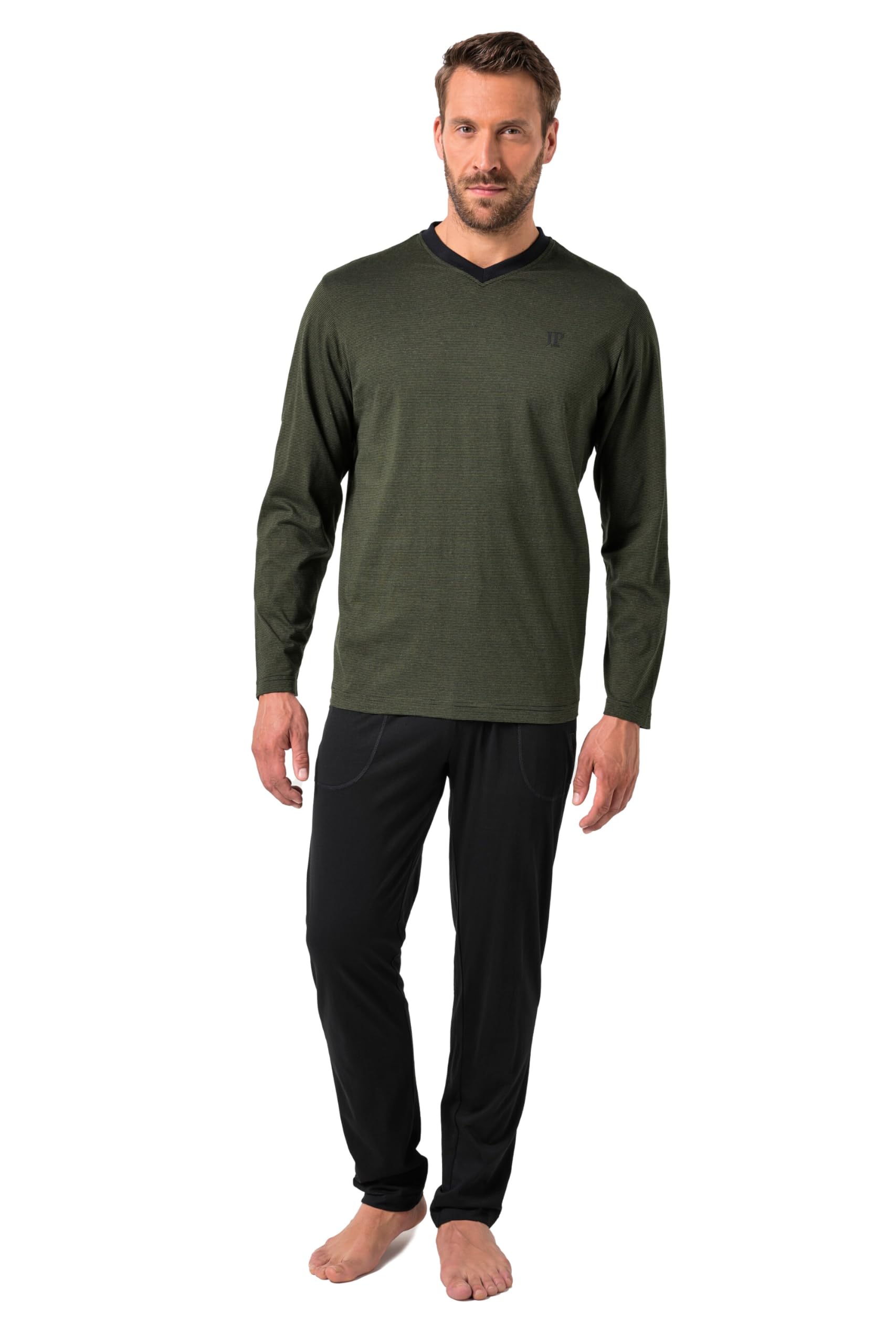 JP 1880 Herren große Größen Übergrößen Menswear L-8XL Schlafanzug, Homewear, Zweiteiler, Ringel 842412