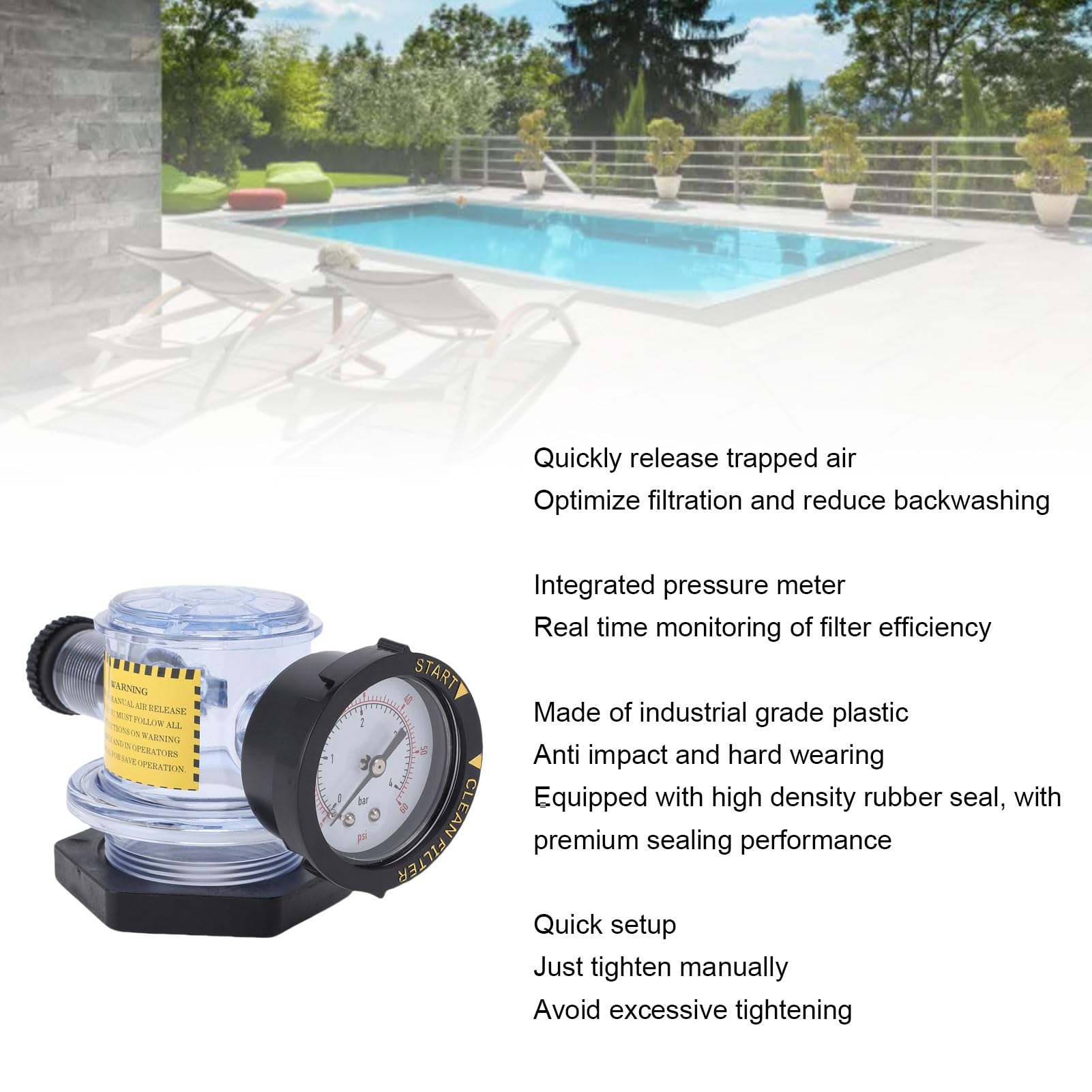 273564Z Sostituzione Manuale della Valvola di Sfiato dell'Aria per Filtri per Piscina TR140C-3 Triton II Warrior EasyClean FNS Plus con Prestazioni di Tenuta Premium