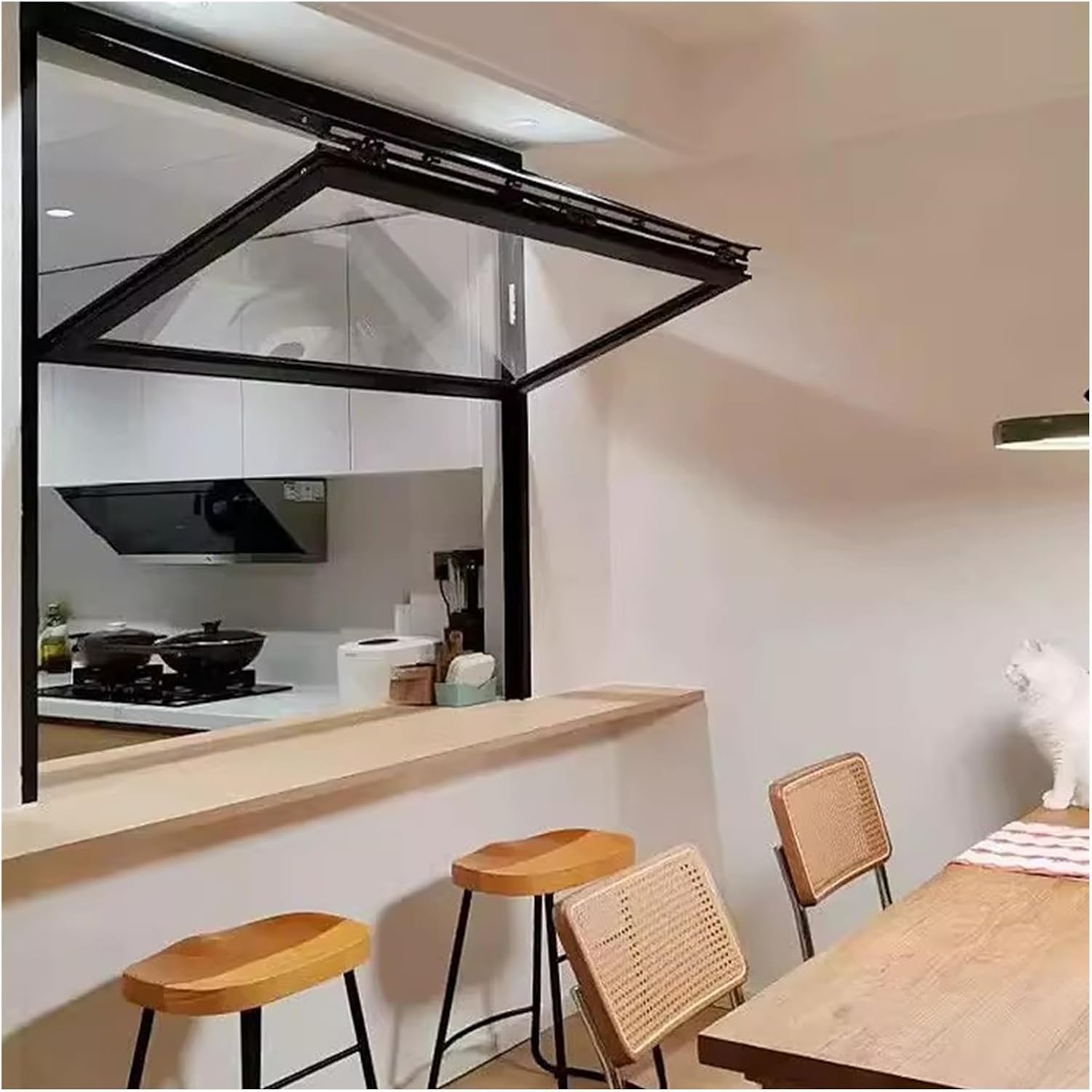 Vertical Sliding Window with Tempered Glass for Commercial Service Applications