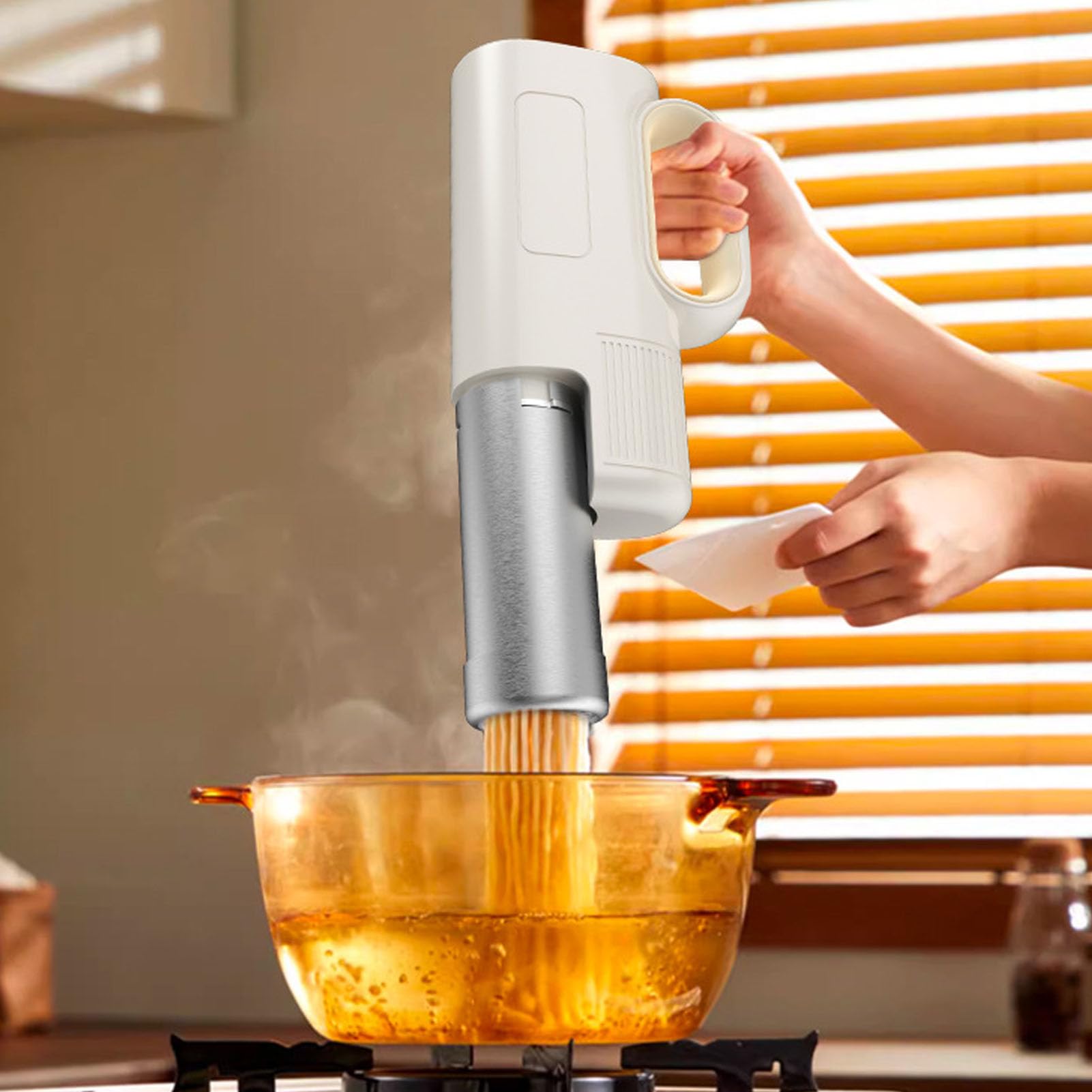 Máquina eléctrica inalámbrica de pasta 5 en 1, extrusora de pasta portátil automática con discos moldeadores para espaguetis y ramen caseros