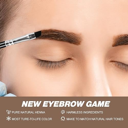 Miniatura 3 de Simpout Henna de cejas puramente natural, kit de color instantáneo para cejas, coloración puntual profesional, kit de coloración de cejas de henna