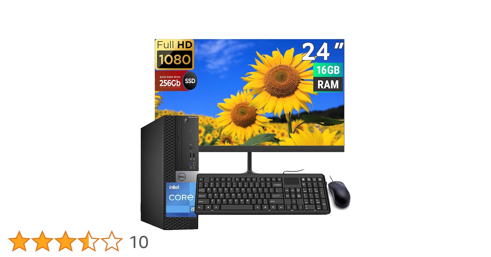 Dell Optiplex 7050 SFF PC Desktop Computer, 24