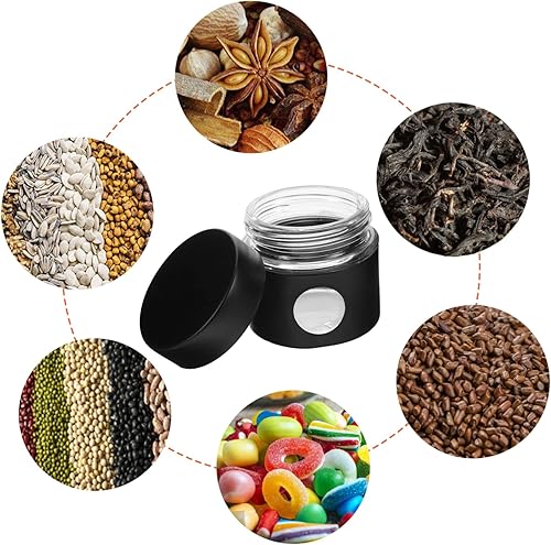 Miniatura 7 de Housoutil Tarro de almacenamiento multifunción Tarro de café de té recipiente de vidrio portátil de acero inoxidable recipiente de vidrio sellado