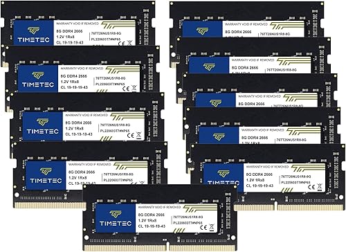 Miniatura 6 de Timetec 8 GB DDR4 2666 MHz (DDR4-2666) PC4-21300 (PC4-2666V) sin ECC sin búfer 1.2 V CL19 1Rx8 de un solo rango de 260 pines SODIMM portátil,