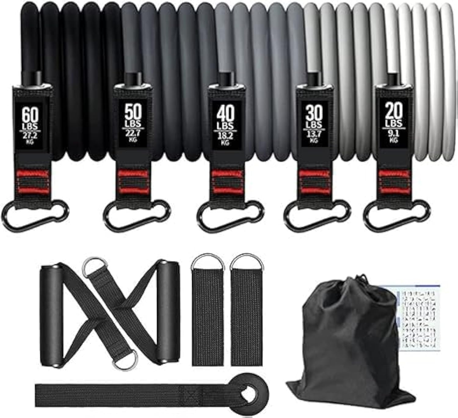 Resistance Bands,Elastic Bands for Exercising,Exercise Straps With Door Anchors And Ankle Straps For Both Men And Women