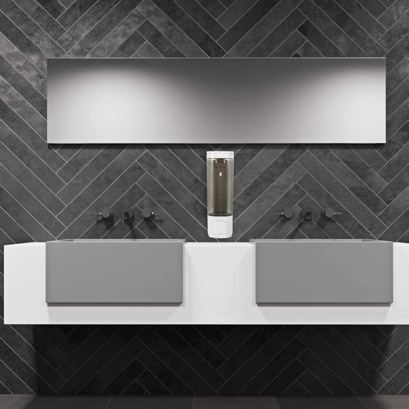 Alipis Dispenser Di Sapone Da Parete Attacco Pressione Contenitore Per Sapone Da Parete e Dispenser Per Lozione Per Bagno Cucina e Ufficio