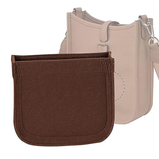 LOUKAYCCI Felt Organizer for H Evelyne 16 Bag, Premium Purse Felt Insert (E16, Brown)