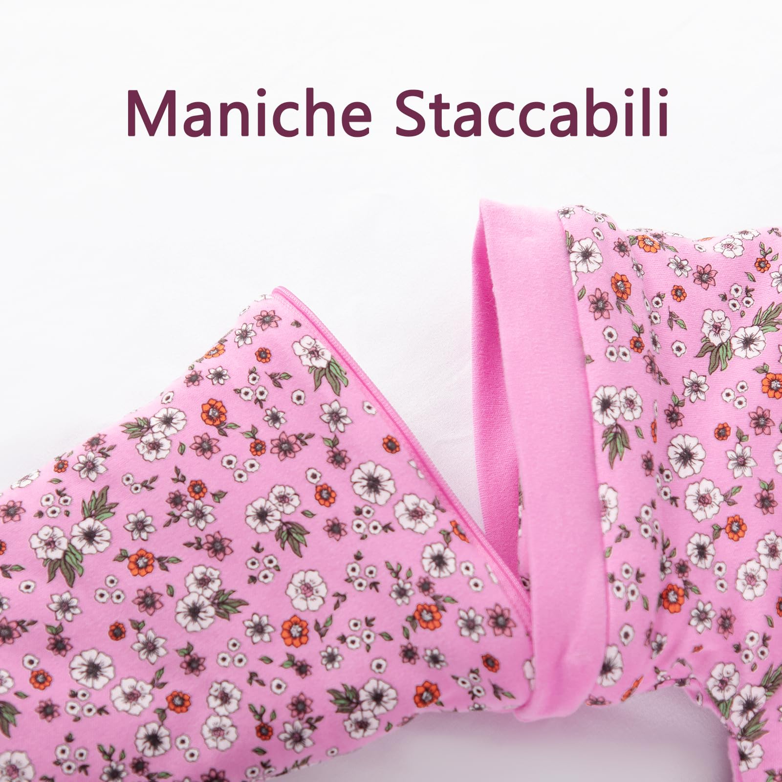 Mosebears Sacco nanna per bambino con gambe Sacco nanna per bambini foderato in caldo invernale con maniche staccabili, pigiama unisex per bambina