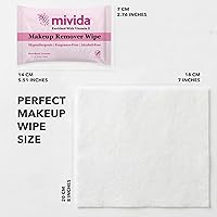Vista 7 de mivida 60 toallitas desmaquillantes hipoalergénicas envueltas individualmente con vitamina E Probadas por dermatólogos, sin alcohol, sin