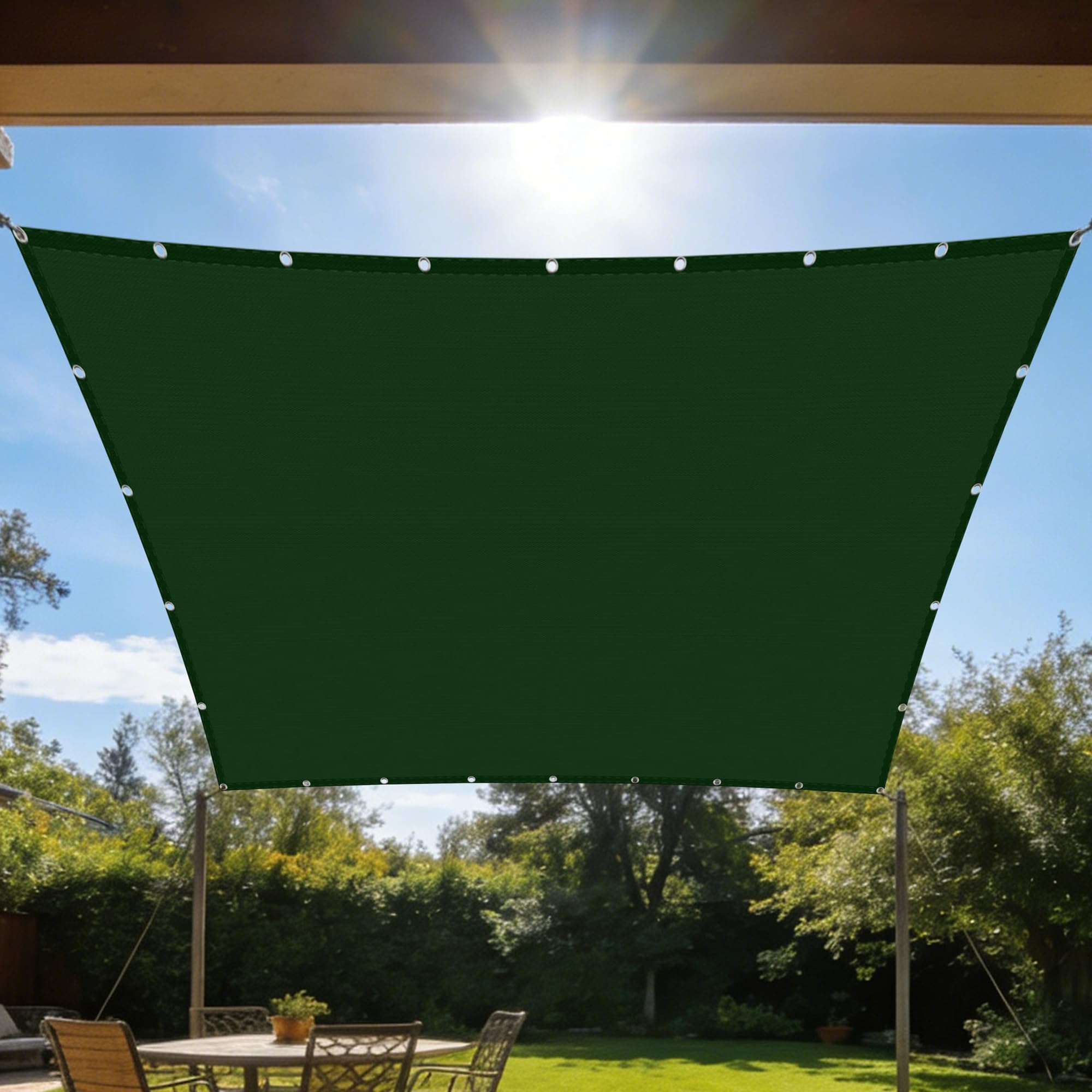 Toile ombrage 200x500 cm résistante au vent et aux UV pour extérieur