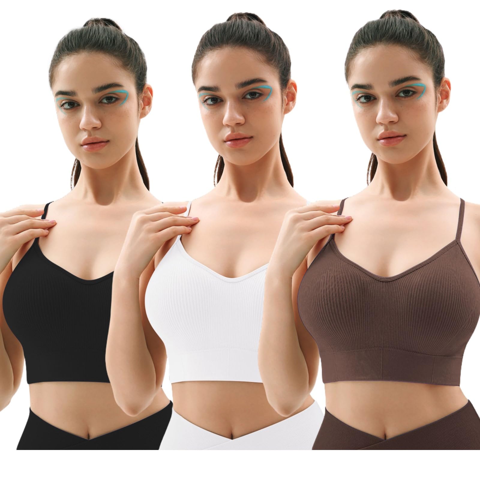 Vertvie - Reggiseno da donna, senza cuciture, comodo, imbottito, traspirante, leggero, morbido, senza ferretto