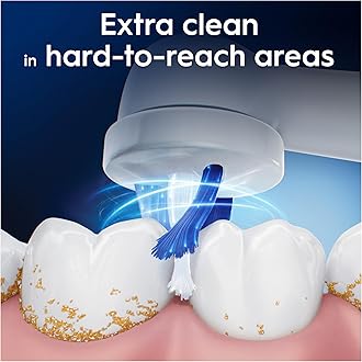 Oral-B iO Specialised Clean Electric Toothbrush Head, Precisely Angled Tufts for Deeper Plaque Removal for Hard to Reach Areas, Pack of 2 Toothbrush Heads, White