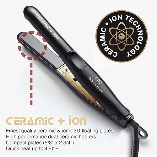 Miniatura 2 de Olivia Garden Ceramic + Ion Pro Flat Iron - Dual Voltage, 11 Temps, 3D Floating Plates