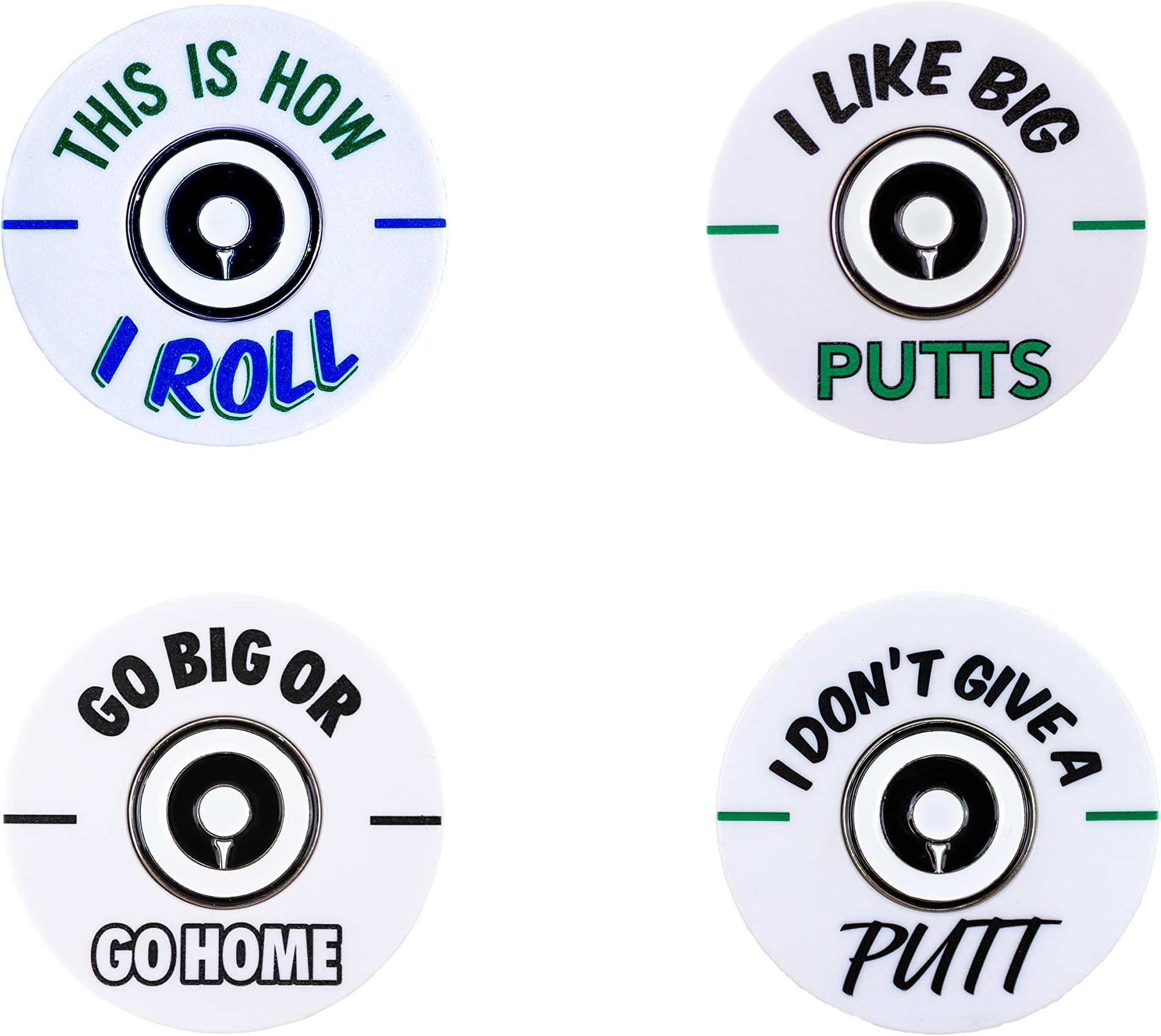 IzzoGolf in Your Face Oversized Ball Markers - Funny Golf Ball Markers Golf Accessory