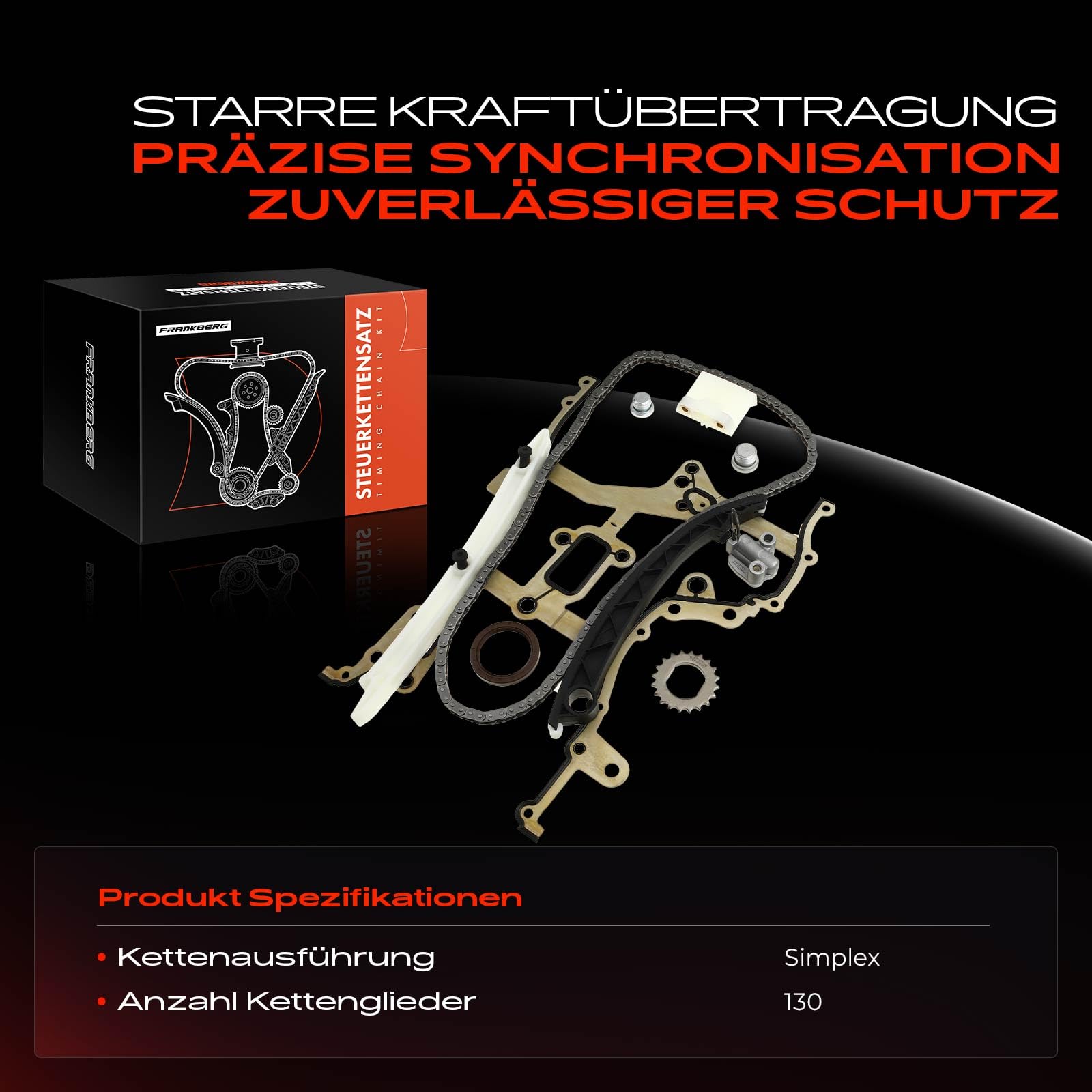 Frankberg Zestaw łańcuchów rozrządu do Aveo Cruze Adam Astra J Cascada Corsa D E Insignia A Meriva B Mokka X Zafira Tourer C 1,2 l 1,4 l 2009-Heute 55562234 | Kompatybilny z Corsa D S07, Aveo Hatchback T300, Cascada W13, Astra J P10, Corsa E X15, Astra J