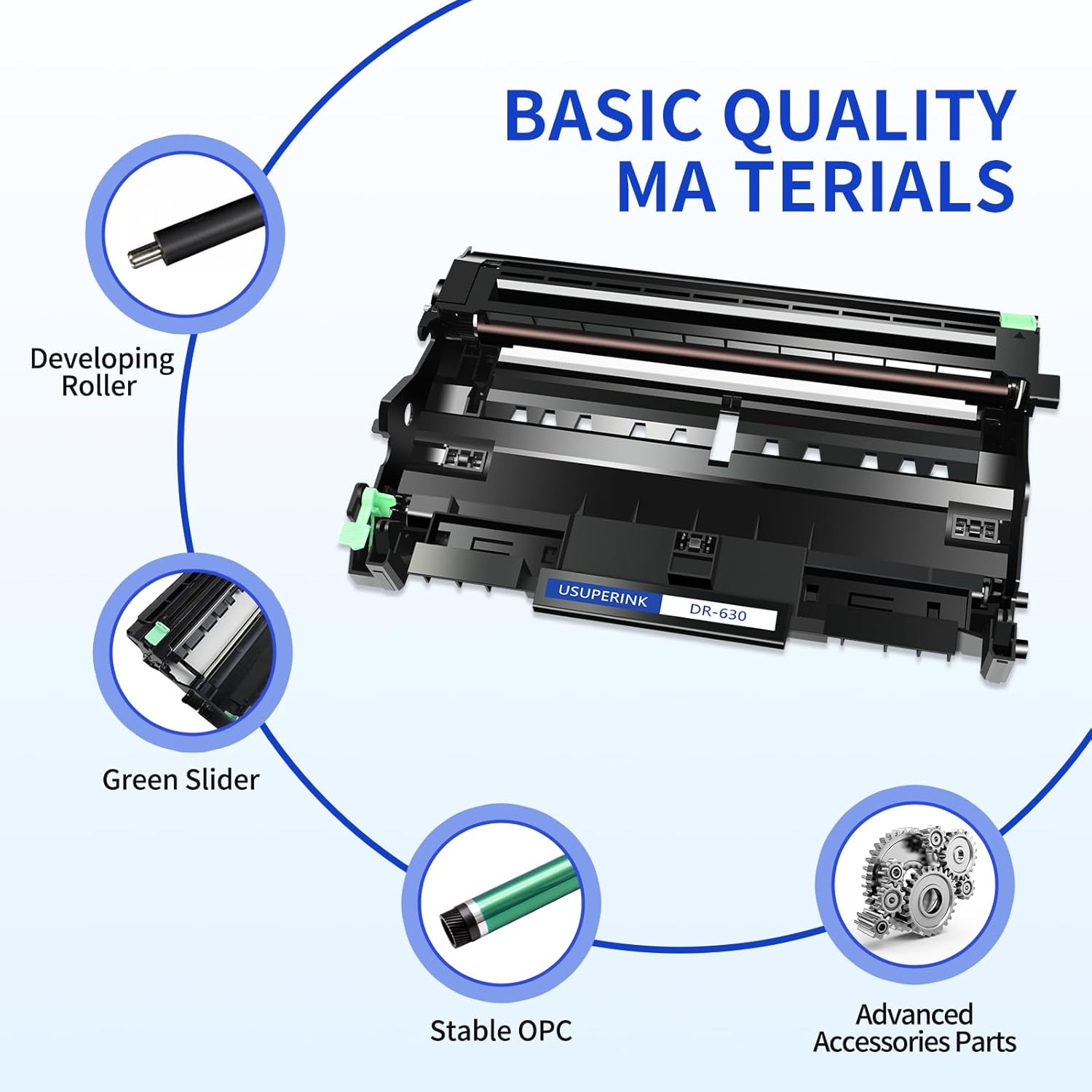 SuperInk Compatible DR630 Drum Unit Replacement for Brother HL-L2300D HL-L2320D HL-L2340DW HL-L2360DW HL-L2380DW DCP-L2540DW MFC-L2700DW Printer (4 Pack DR630)