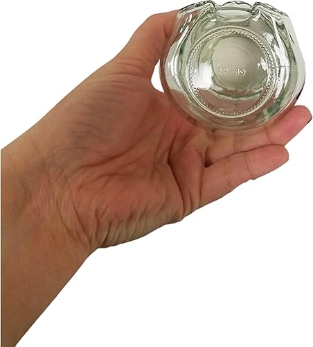 Vista 4 de Nakpunar Tarros de vidrio de 9 onzas con tapas para miel, dulces, alcancías (3, dorado)