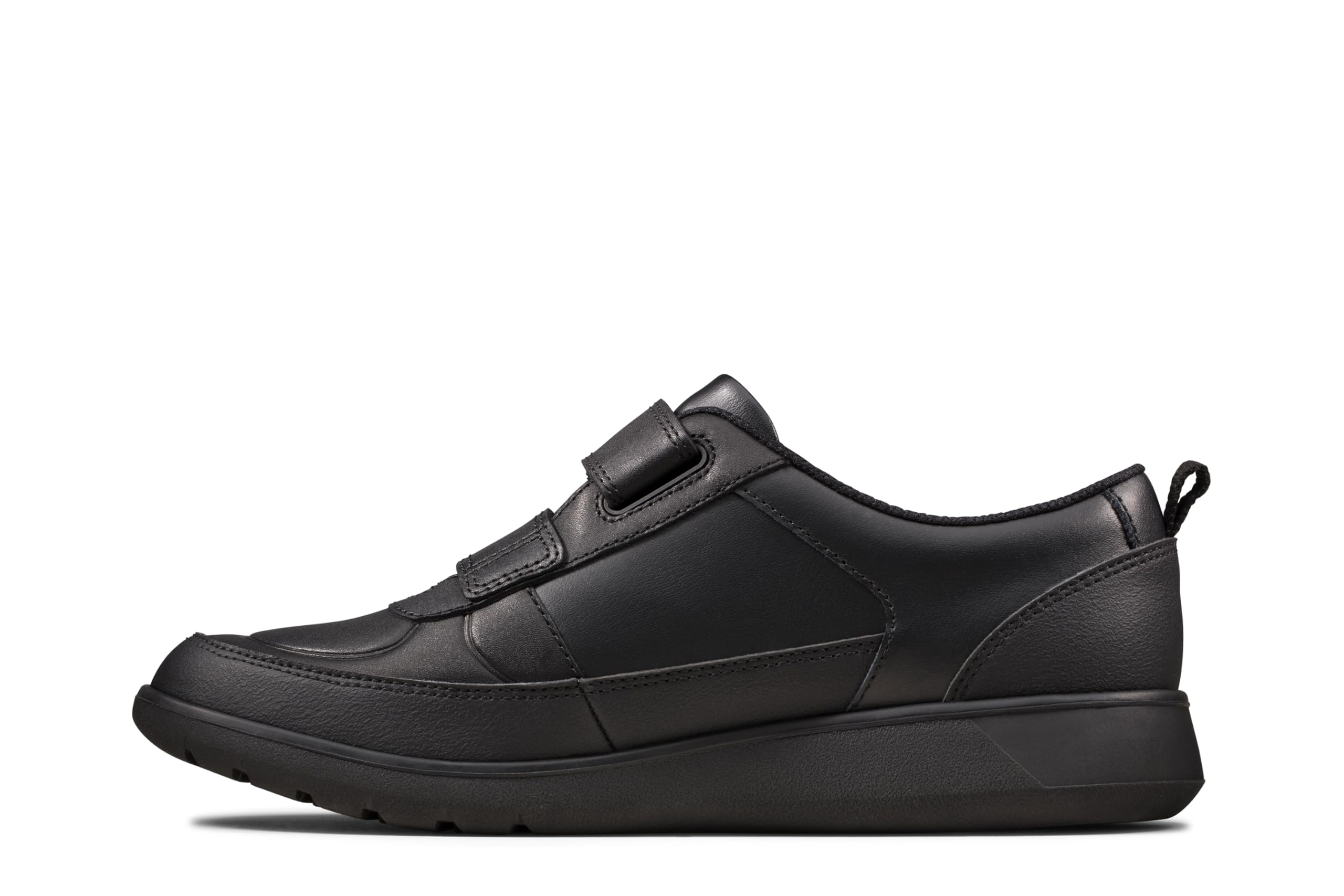 Clarks Scape Flare Y Childrens Black Leather, 5