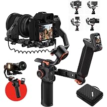 hohem iSteady MT3 Pro Kit Camera Gimbal Stabilizer,w/AI Tracker & Detachable Live Feed Remote,Bi-Directional Twist Handle,Follow Focus,Fast Vertical,5.5lbs Payload for iPhone/Mirrorless/Action Camera