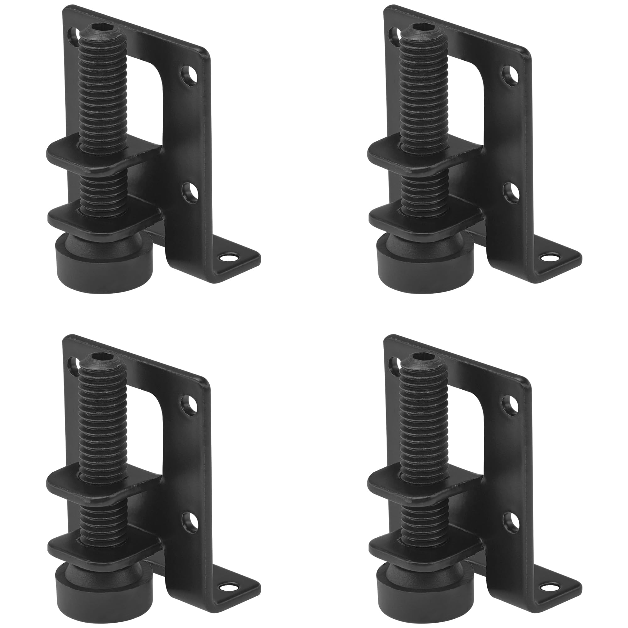 LHUIDDH 4-Pack Heavy Duty Adjustable Furniture Legs,Black Metal Leveling Feet for Cabinets & Furniture