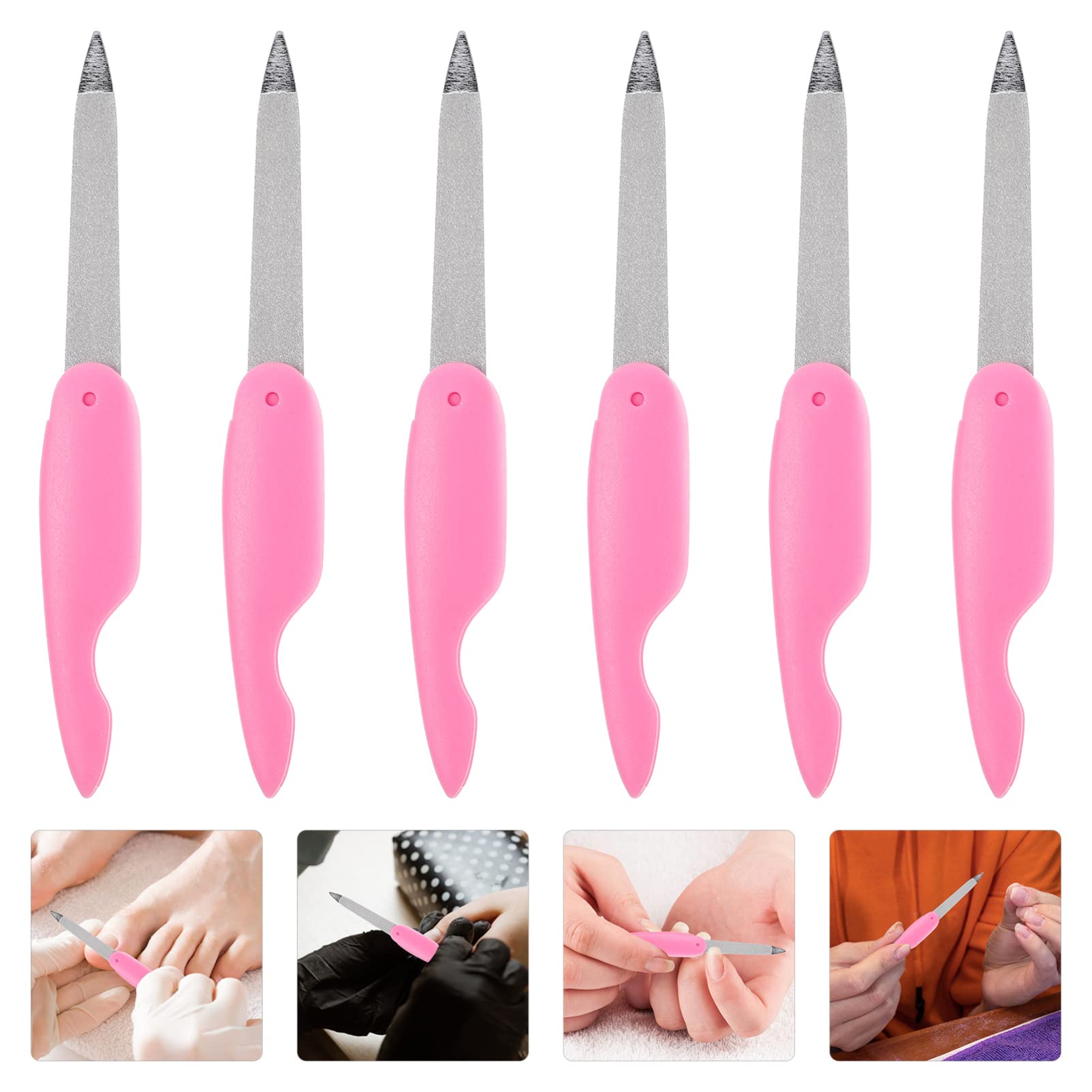 MAGICLULU 5 Set Di Lime Per Unghie Pieghevoli Per Unghie Set Di Lime Per Unghie Buffer Per Unghie E Pinzette Per Nail Art 6 Pezzi * 5