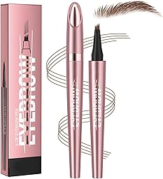 Microblading Eyebrow Pen, 2026 New Premium 4-Tip 3D Eyebrow Pencil, Waterproof Long-Lasting Fine Stroke Contouring Pen, Natural Makeup Effect for All Day (Light Brown)