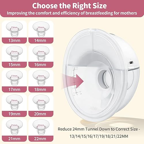 Miniatura 4 de 2 piezas de inserción de brida de 0.827 in compatibles con Medela/Spectra/Willow/TSRETE/Momcozy S9/S12/S9Pro/S12Pro protectores de extractor