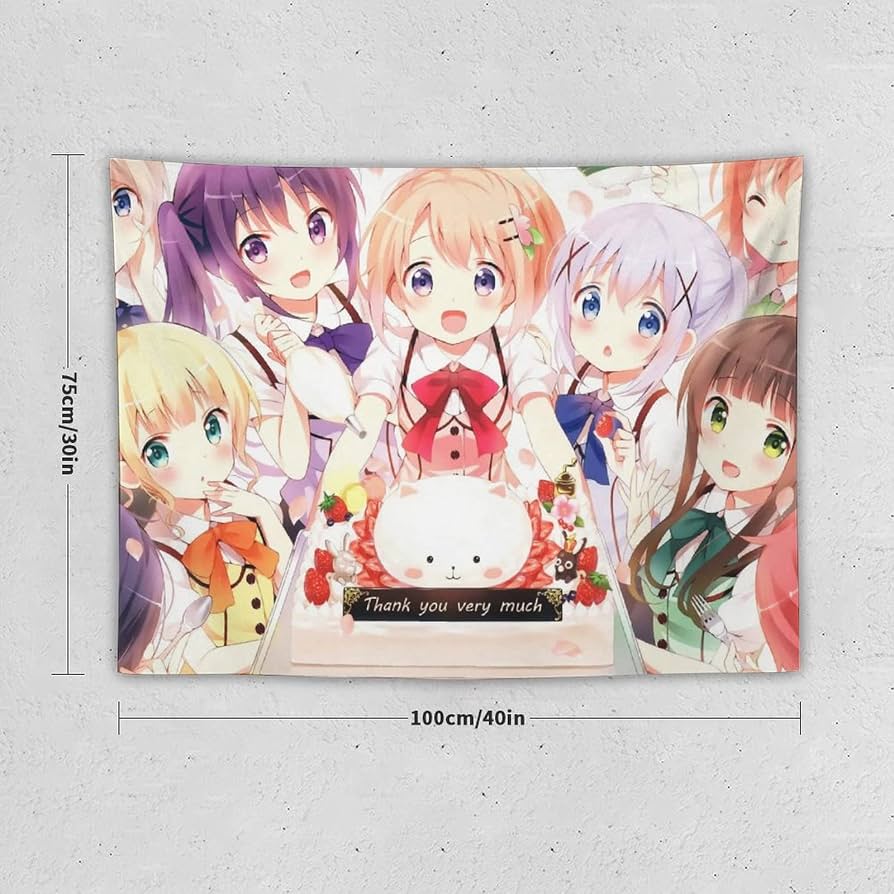 Amazon.co.jp: ごちうさ タペストリー 装飾用品 部屋飾り お店 壁掛け