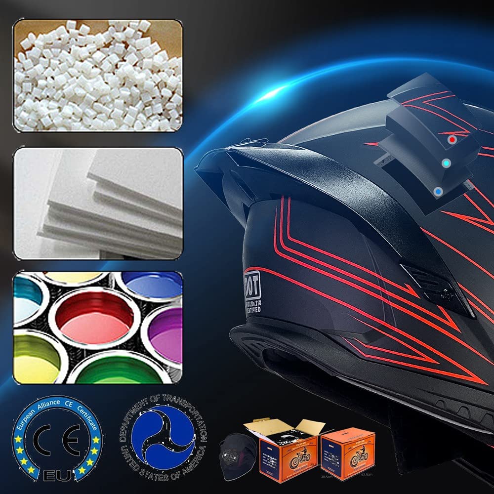Casco Moto Modulare Apribile Integrato Bluetooth Slot Integrale Flip Up Doppia Visiera Caschi Motocross Modulari Street Bike Omologato DOT ECE per Uomo Donne Casco Modulare Scooter