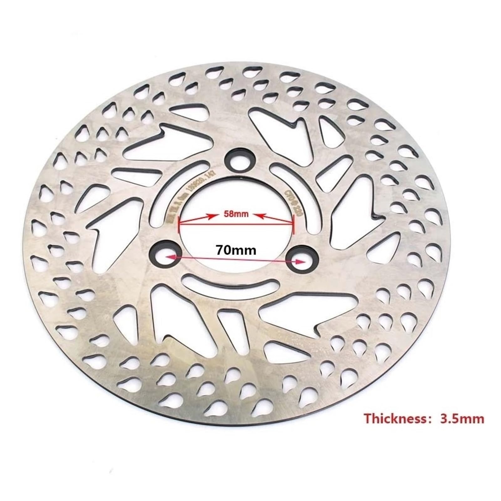Disco freno flottante Disco Freno A 3 Fori Da 220 Mm, Spaziatura 70, Rotore Anteriore E Posteriore Universale Per Moto, Scooter, Dirt, ATV