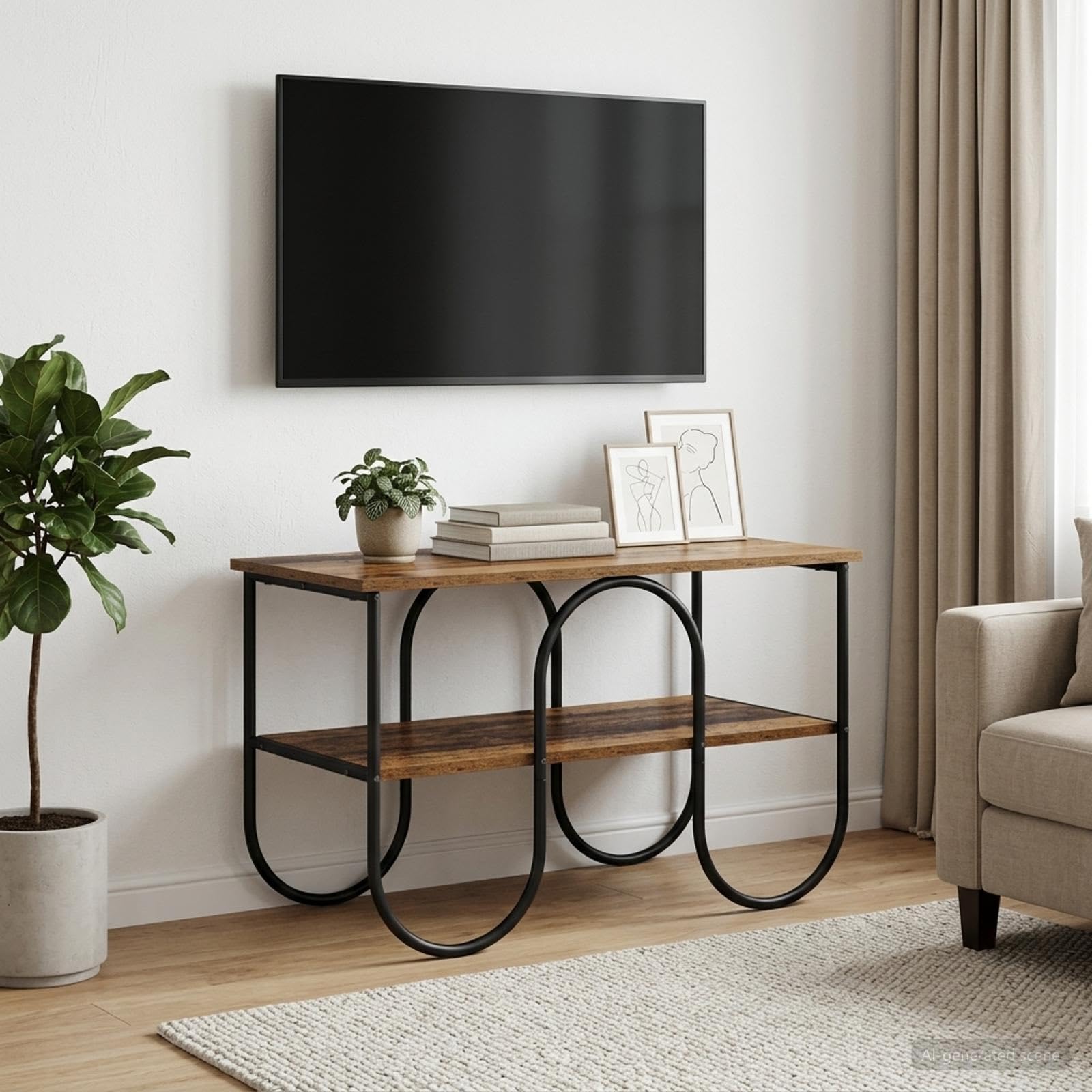 vidaXL Stół pod telewizor 80 x 40 x 50 cm Stare drewno